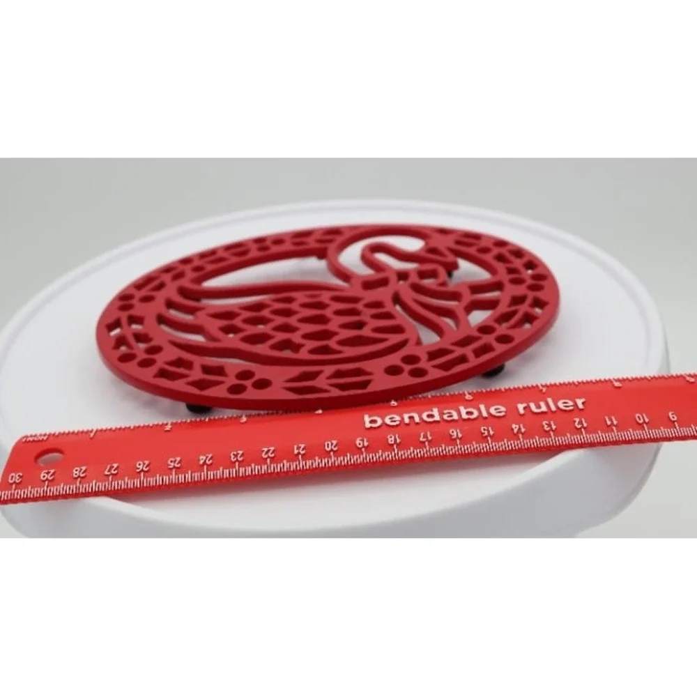 Avon Country Christmas Collection Red Goose Trivet Wall Hanging Metal